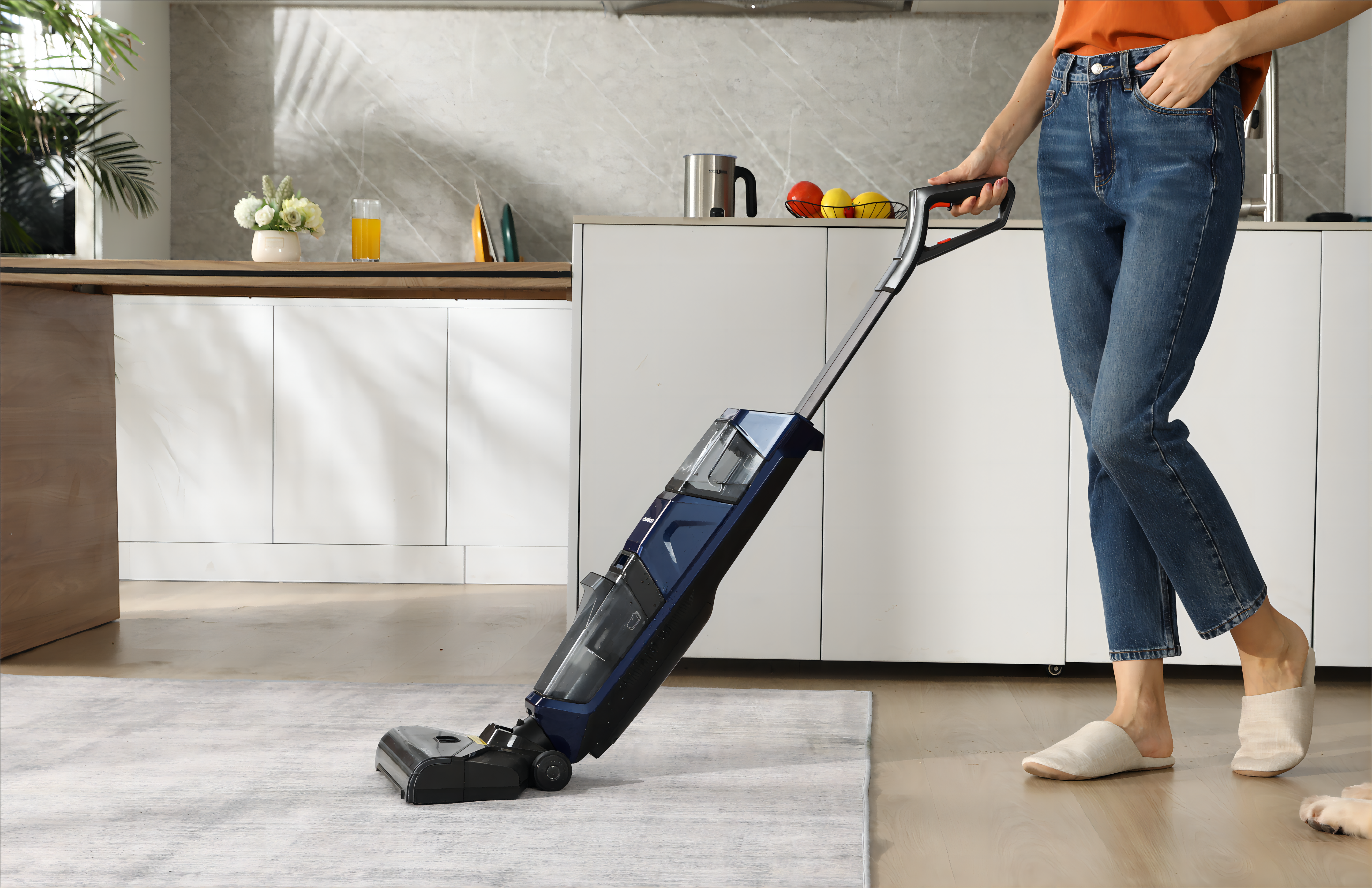 Cordless Wet Dry Vacuum Cleaner, Hardwood Floor Cleaner Vacuum Mop All in  One with Self-Cleaning & Air Drying, LED Display, Smart Voice Assistant