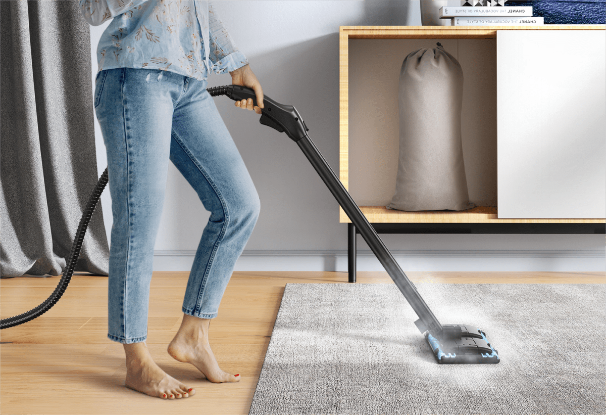 Effortlessly Clean Hard Floors with Aspiron's Canister Steam Cleaner