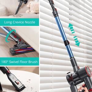 ASPIRON® Cordless Vacuum Cleaner CA028, 45 min Runtime with large LED Touch Display