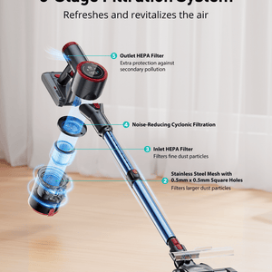 ASPIRON® Cordless Vacuum Cleaner CA028, 45 min Runtime with large LED Touch Display