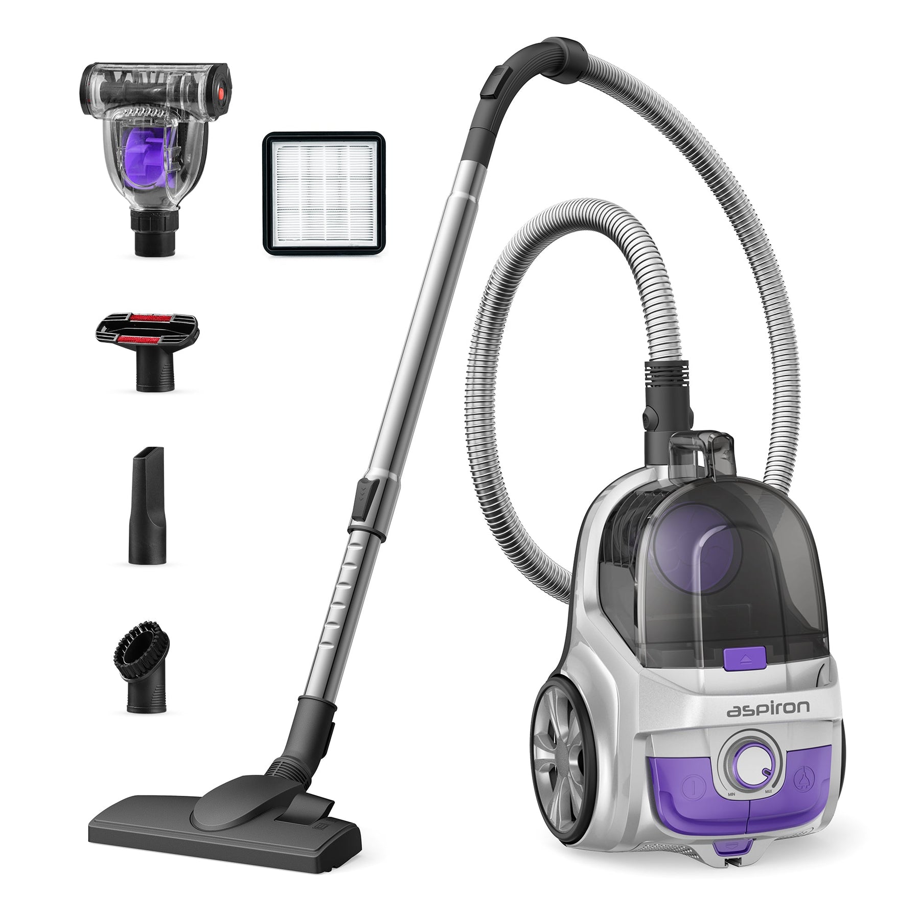 ASPIRON® 1200W Lightweight Bagless Vacuum Cleaner CA006, 3.7QT Capacity 2024