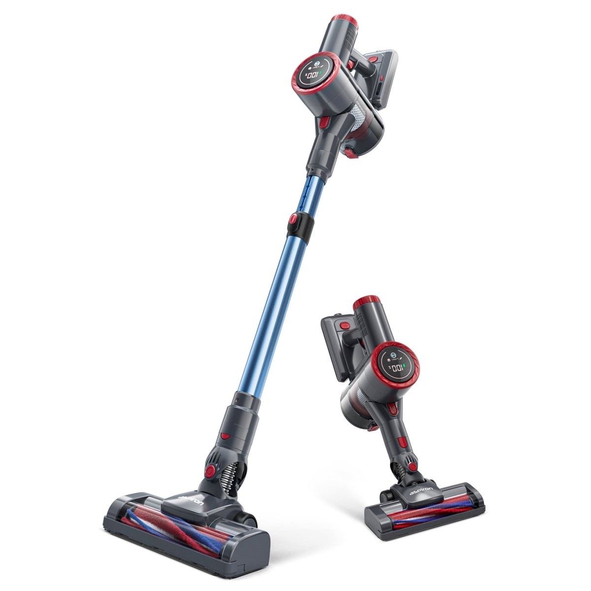 ASPIRON® Cordless Vacuum Cleaner CA028，45 min Runtime with large LED Touch Display