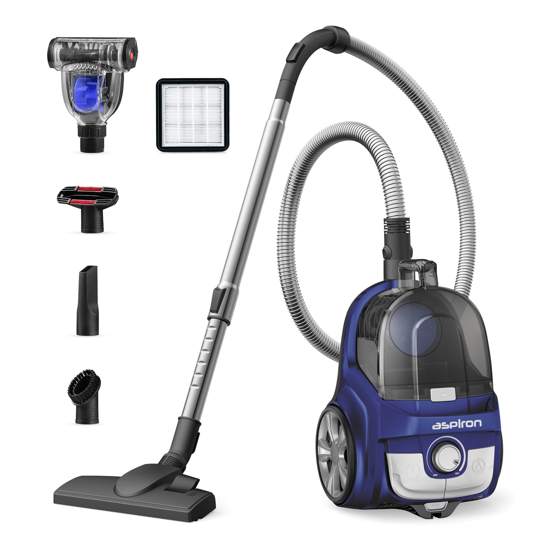 ASPIRON® 1200W Lightweight Bagless Vacuum Cleaner CA006, 3.7QT Capacity 2024