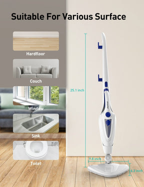 ASPIRON® Professional Steam Mop CA039, 15-Second Fast Heating, Large 385ml Water Tank