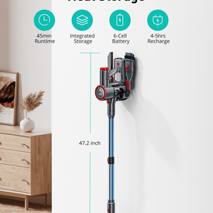 ASPIRON® Cordless Vacuum Cleaner CA028, 45 min Runtime with large LED Touch Display