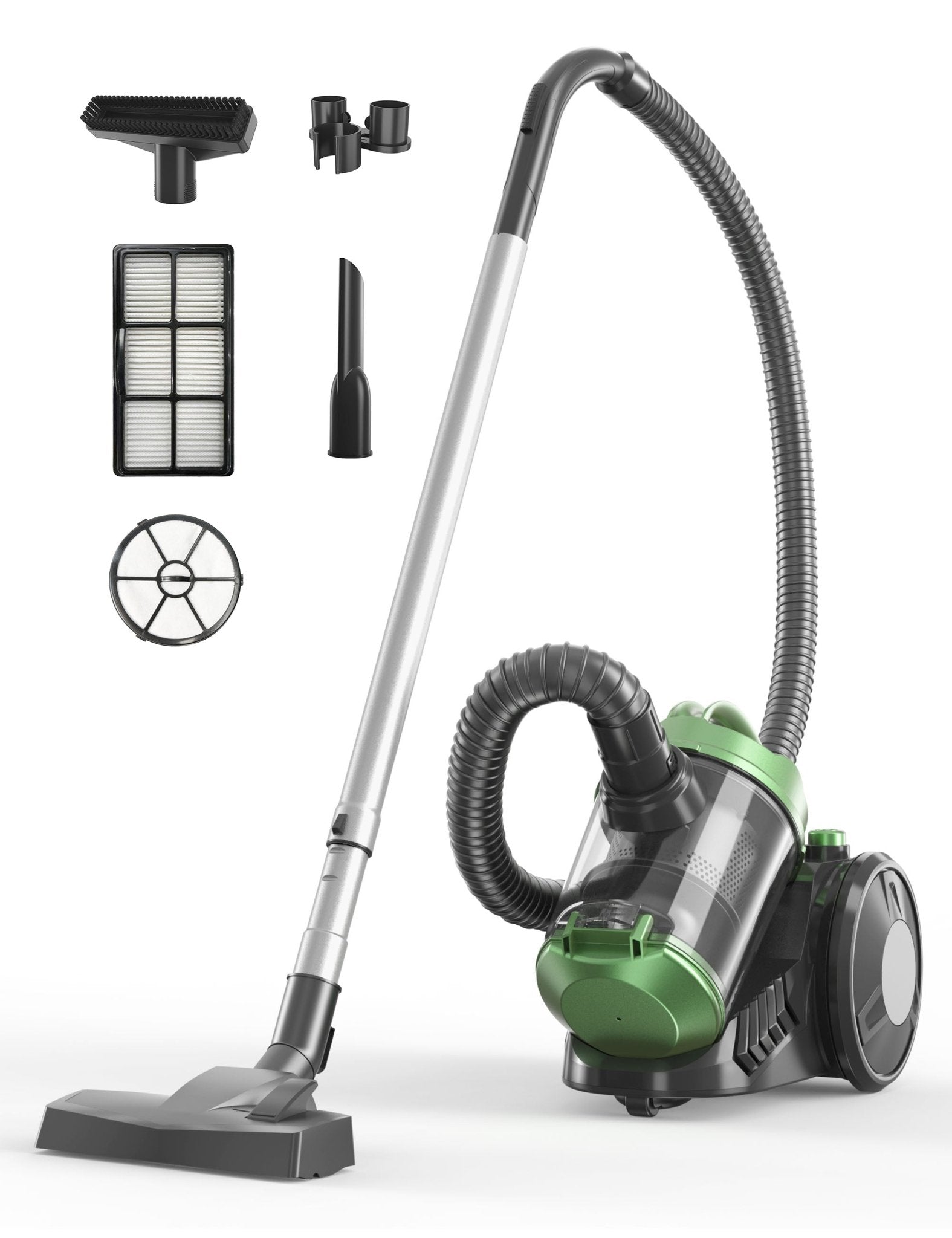 Bagless Canister Vacuum Cleaners 1200w Adjustable Suction Power NB-CA002, 7 in 1 Vacuum Cleaners for Home