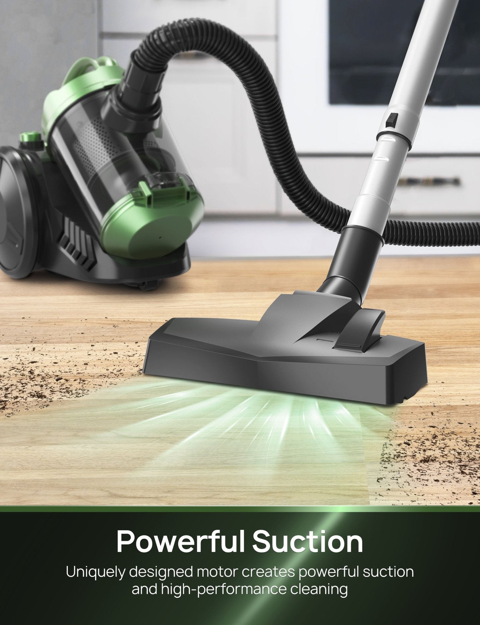 Bagless Canister Vacuum Cleaners 1200w Adjustable Suction Power NB-CA002, 7 in 1 Vacuum Cleaners for Home