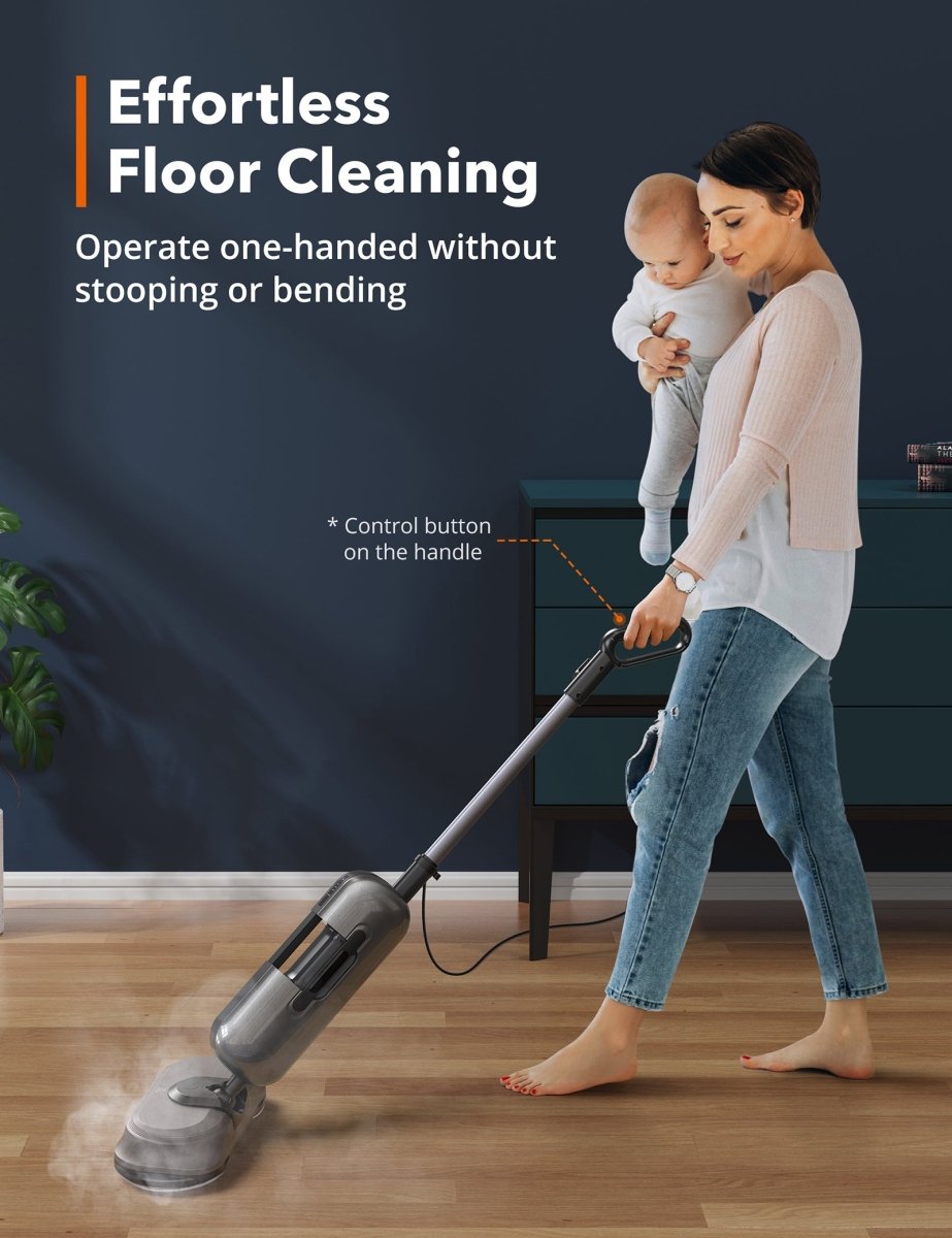 electric scrub steam mop